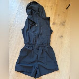 Rae Mode Black Hooded Romper